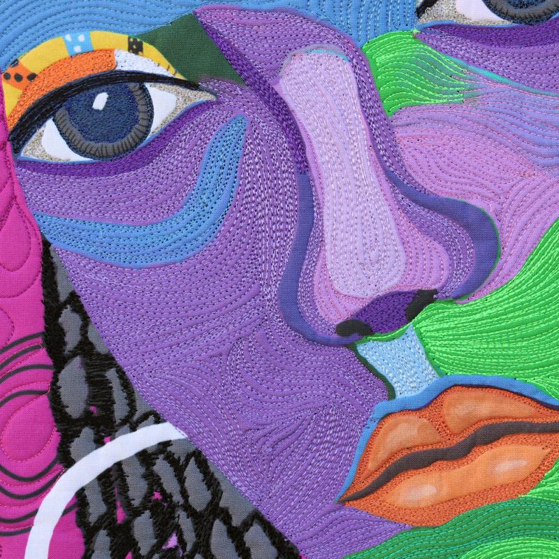 Hats Don't Fit SAQA Studio Art Quilt Associates